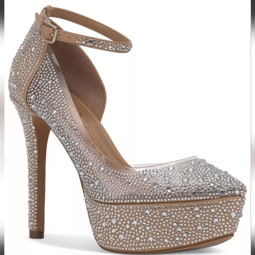 Jessica Simpson Ormanda 2 Platform Pump Champagne 6.5 - Picture 1 of 4